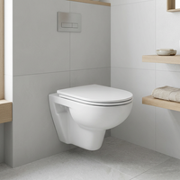 WC suspendu sans bride Sunrise avec certification CE, économie d'eau, en céramique, pour salle de bain moderne