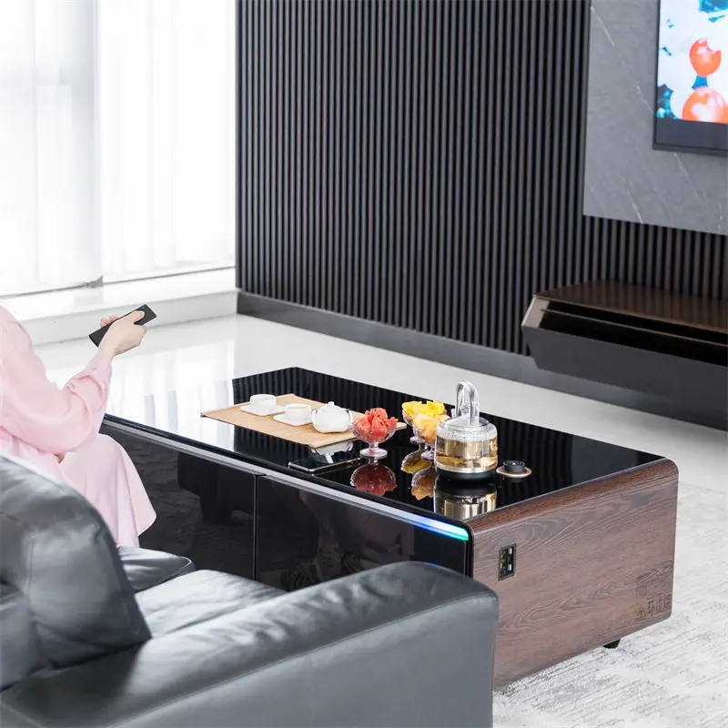 Wohnzimmer möbel Smart Couch tisch mit 2 Kühlschränken moderne Luxus hochwertige Bluetooth-Lautsprecher