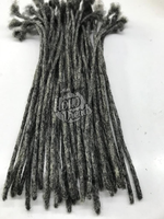 [Jiffy/Hohodreads] Dreads Afro Kinky all'uncinetto in capelli umani neri naturali sale e pepe, prodotto caldo per extension da donna