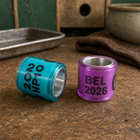Bague de pied ronde légèrement rugueuse écologique pour pigeons de reproduction et de course, modèle 2026, fabriquée en Chine