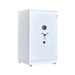 Grande boîte de sécurité ignifuge <span class=keywords><strong>2</strong></span> <span class=keywords><strong>heures</strong></span>, étagères mobiles, boulons robustes, serrure à empreinte digitale, construction en acier laminé à froid, blanche - Product Image 2