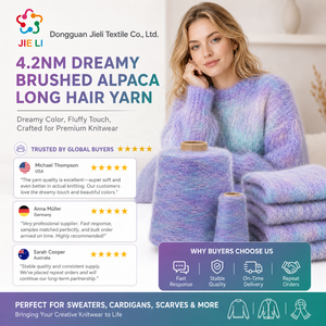 Vente en gros usine – Fil chenille long et épais moucheté en alpaga 4.2NM pour vêtements d'intérieur et d'extérieur écologiques grande taille pour l'hiver - Product Image 5