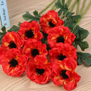 A-793 <span class=keywords><strong>Fiore</strong></span> Artificiale di Anemone Marino Bianco Singolo per Decorazione Interna Casa e Matrimonio - Product Image 3