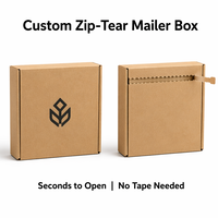 Caja de Envío Corrugada con Cierre de Cremallera y Logotipo Personalizado, Autosellable y Fácil de Abrir, para una Experiencia de Desempaquetado Premium en Comercio Electrónico