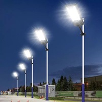 Lampe solaire LED tout-en-un 120W avec détecteur de mouvement du crépuscule à l'aube, étanche IP65, pour extérieur, panneau solaire, lampadaire pour jardin