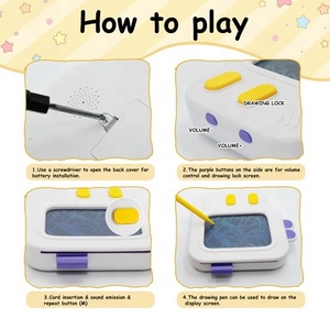 Tablette de <span class=keywords><strong>dessin</strong></span> LCD pour enfants avec son, jouets éducatifs 2 en 1, tableau à gribouiller avec stylo pour les tout-petits, jouet de <span class=keywords><strong>dessin</strong></span> pour l'apprentissage précoce - Product Image 4