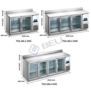 4 portes en verre Vitrine froide <span class=keywords><strong>Snack</strong></span> Table Counter Restaurant Display Chiller <span class=keywords><strong>Comptoir</strong></span> Réfrigérateur - Product Image 2