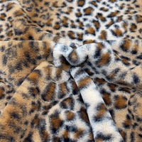 Prix moins cher tissu imprimé animal fausse fourrure Vêtements Textiles de maison Jouets