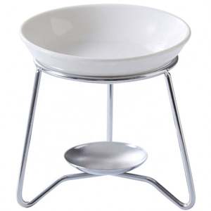 Exquisita estufa de aromaterapia, quemador de cera de vela, quemador de aceite esencial de acero dorado a la venta - Product Image 3