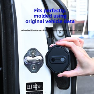 고급 자동차 도어락 충격 방지 보호 커버 (실리콘 젤 소재, 범용, 소음 감소 및 녹 방지) - Product Image 3