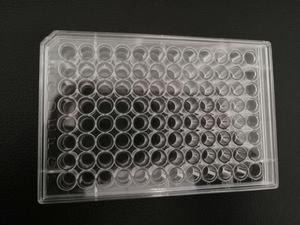 Dengan penutup kunci/penutup tertutup 96 lubang datar, pelat budaya bakteri sel dasar datar - Product Image 3