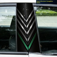 Autocollants décoratifs pour voiture, film protecteur anti-rayures sur le B-pillar, thème anime, matériau PET, autocollants pour voiture
