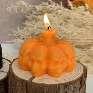 Bougie parfumée artisanale de haute qualité, cadeau d'Halloween original et créatif, squelette de citrouille terrifiant et amusant, aromathérapie - Product Image 6