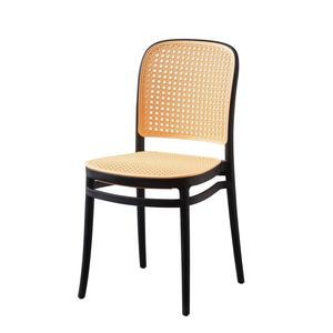 Sillas Apilables de Ratán Plástico para Exteriores, Modernas, con Respaldo de PP, para Restaurante, Cafetería, Apartamento - Product Image 4