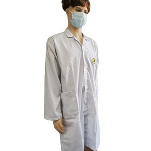 Vêtements de salle blanche Leenol, antistatiques, en coton TC, blouse de laboratoire antistatique, vêtements de salle blanche, vêtements de sécurité, veste de travail ESD - Product Image 4