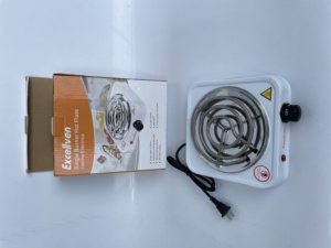 Placa de bobina elétrica para cozinha, 1000w queimador único, fogão de metal branco, logotipo - Product Image 3