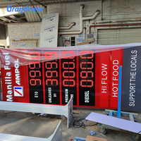 Panneau d'affichage numérique LED pour station-service en plein air, panneau publicitaire, poteaux totem, enseignes