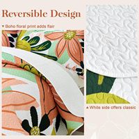 Parure de lit personnalisée, couvre-lit en tissu microfibre de qualité avec motif végétal brodé, rembourrage de drap plat en polyester pour l'hiver