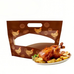 Custom Printed Food Grade Aluminum Foil Anti-fog Microwave Hot Pouch with Zipper Handle Food Packaging Chicken Bags - Product Image 2