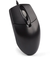 Mouse 3D ergonomis USB optik, tahan air bisnis kantor Gaming Logo kustom kabel hitam akses jari murah