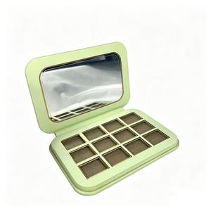 Caja de Cartón Magnética Personalizada para Paleta de Sombras de Ojos, Empaque Cosmético Rígido de Lujo con Espejo, Cierre Magnético y Lámina Dorada - Product Image 1
