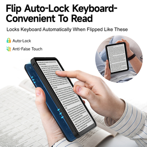 Housse de tablette intelligente Laudtec en cuir PU avec clavier sans fil à 64 touches et fonction de réveil/veille automatique pour iPad Mini6/7 8,3 pouces - Product Image 4