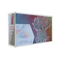 Boîte de présentation en acrylique pour Pokem Prismatic Evolutions Super Premium Collection SPC Boîte en acrylique transparente avec couvercle magnétique Protection