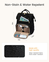 Sac à dos de voyage imperméable LOVEVOOK 15,6 17 pouces, sacs pour ordinateur portable pour étudiants, sac à dos pour ordinateur portable pour adolescents, sac à dos pour femmes avec poche pour gobelet