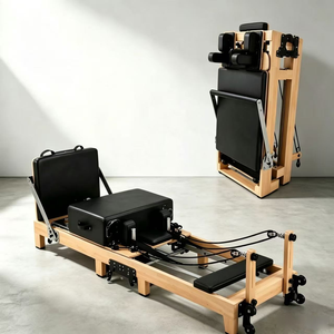 Silent Track Foldable <strong>Adjustable</strong> Solid Wood Pilates Reformer <strong>Bed</strong> Eco-Friendly 10-Year Warranty Core Strength Training Body Home - Product Image 6