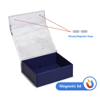 Boîte cadeau pliable magnétique en forme de livre avec logo personnalisé, gaufrage à chaud or, carton rigide, pelliculage mat et ruban