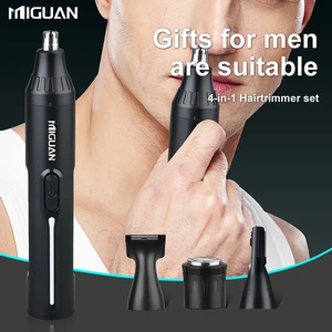 Kit de <span class=keywords><strong>tondeuse</strong></span> à cheveux professionnelle 4-en-1 rechargeable par USB, <span class=keywords><strong>tondeuse</strong></span> à poils du nez et des oreilles, rasoir à barbe et à sourcils, outil de toilettage pour hommes, usage domestique - Product Image 2