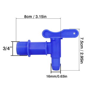 20 robinets de fût de 3/4 po avec joint EPDM, matériaux conformes aux normes FDA, connexion NPT pour fûts en plastique de 1 gallon - Product Image 6