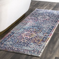 Tapis ornée de pétales d'étoiles et de pétales bleues, accessoire de salon, nouveau Design populaire, meilleures ventes, 2020