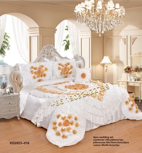 Hot bán 6 cái đám cưới sang trọng bộ đồ giường Set với ren Bridal tấm ga trải giường cho công chúa - Product Image 5