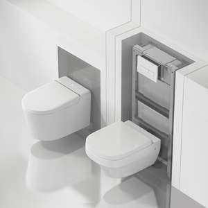 Modern <b>Foot</b> Sensor Automatic Toilet Flush Bathroom Wall Mounted Intelligent Integrated Ceramic Toilet 883 Integrated Ceramic Toi - Product Image 1