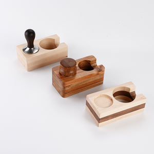 Porte-tasses manuel <span class=keywords><strong>en</strong></span> <span class=keywords><strong>bois</strong></span> pour le café, support <span class=keywords><strong>en</strong></span> <span class=keywords><strong>bois</strong></span>, pour expresso Barista, Base artistique, accessoires pour le bureau et la maison - Product Image 1