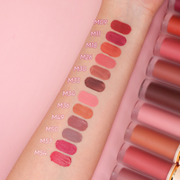 Brillo Labial Mate de Alta Cobertura, Larga Duración, Antiadherente, Resistente al Agua, a Prueba de Manchas, Textura Suave, Maquillaje Labial Diario