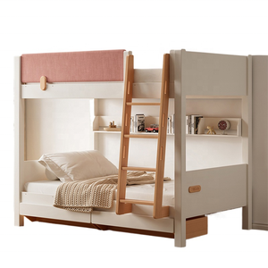 <span class=keywords><strong>Lit</strong></span> superposé en bois durable Rosegia pour enfants avec tiroirs coulissants et rangement - <span class=keywords><strong>Lit</strong></span> superposé écologique pour filles - Product Image 1