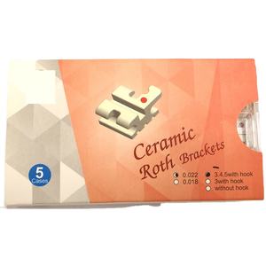 Yahong 0.022 Dental Clear Bretels Orthodontie Drie Groef Transparante Keramische Beugel <span class=keywords><strong>Roth</strong></span> 345 Haak 5Set/100Pcs - Product Image 1