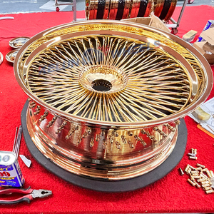 定制FORGIATO车轮26x9/10金轮旧学校黑斑羚卡布里斯弯刀辐条钢丝轮 - Product Image 3