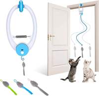 Jouet interactif pour chat à suspendre à la porte, avec mouvement à ressort réglable, pour l'exercice en intérieur et le jeu en solo