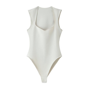 ZATRHMBM <span class=keywords><strong>Combinaison</strong></span> Courte Décontractée Sans Manches Rétro pour <span class=keywords><strong>Femme</strong></span>, Nouvelle Collection Été 2026, Couleur Unie, Coupe Ajustée Élastique - Product Image 2