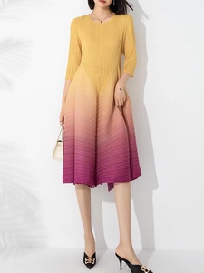 Vestidos de Mujer al por Mayor, Estilo Turco, Degradado, Otoño <span class=keywords><strong>2023</strong></span>, Disponibles, Talla Única, Plisados, Estilo Miyaki, Casuales - Product Image 6