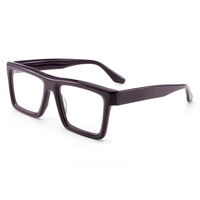 Monture de lunettes de vue carrée pleine monture en acétate de haute qualité pour hommes, verres en verre, adaptée à toutes les formes de visage, livraison rapide – Meilleures ventes