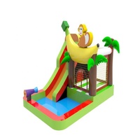Piscine gonflable à rebond avec toboggan pour famille, grenouille crocodile, dinosaure, léopard, singe, escalade
