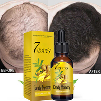 Huile de croissance rapide des cheveux en 7 jours, traitement du cuir chevelu au gingembre, sérum, ingrédients végétaliens, produit de beauté nourrissant pour hommes et femmes, anti-perte de cheveux