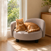Maison pour animaux de compagnie de luxe moderne et durable en forme de canapé, design en bois massif, imperméable et résistant aux morsures pour chats, chiens et petits animaux.