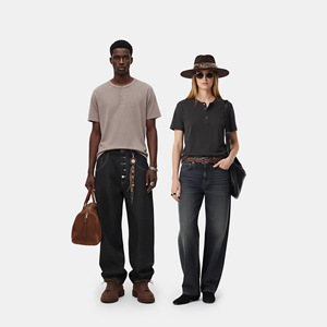 T-shirt en coton à col <span class=keywords><strong>Henry</strong></span>, manches courtes, style <span class=keywords><strong>Old</strong></span> Money, nouvelle collection Printemps/Été 2026, décontracté, coupe ample, couleur unie - Product Image 4