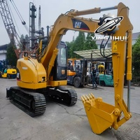 Mini-excavatrice Cat 308C, excavatrice compacte sur chenilles, Caterpillar d'origine, faible consommation de carburant, pour les travaux de construction et d'aménagement paysager