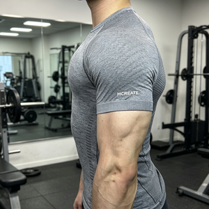 Factory Wholesale <b>Men</b> Gym Workout T <b>Shirt</b> 8037 Custom Moisture Wicking Athletic Bodybuilding <b>Compression</b> Short Sleeve Tee - Product Image 3